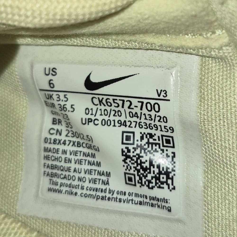 Rare! Nike Air Force 1 LX LIFE LIME , Womens's U.S Size 6 - Picture 3 of 4